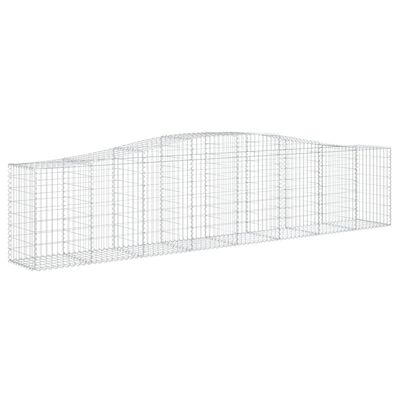 vidaXL Arched Gabion Baskets 9 pcs 157.5"x19.7"x31.5"/39.4" Galvanized Iron