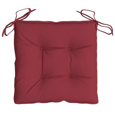 vidaXL Chair Cushions 6 pcs Wine Red 15.7"x15.7"x2.8" Oxford Fabric