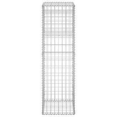 vidaXL Gabion Basket Post 15.7"x15.7"x55.1" Iron