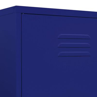 vidaXL Wardrobe Navy Blue 35.4"x19.7"x70.9" Steel