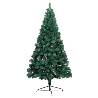 vidaXL Artificial Half Pre-lit Christmas Tree with Ball Set Green 70.9"