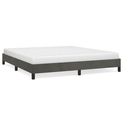 vidaXL Bed Frame Dark Gray 76"x79.9" King Velvet