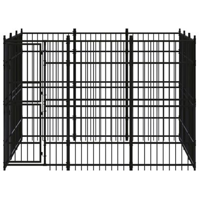 vidaXL Outdoor Dog Kennel Steel 89.2 ft²