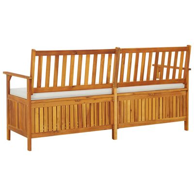 vidaXL Storage Bench with Cushion 66.9" Solid Wood Acacia