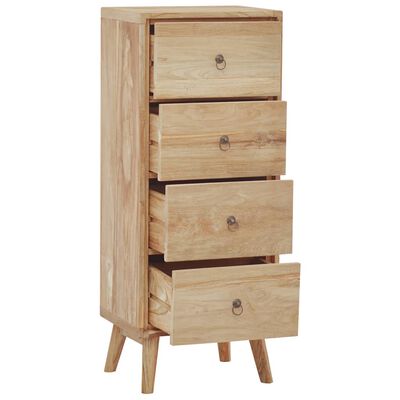 vidaXL Chest of Drawers 15.7"x11.8"x39.4" Solid Wood Teak