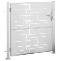 vidaXL Garden Gate 39.4"x39.4" Stainless Steel