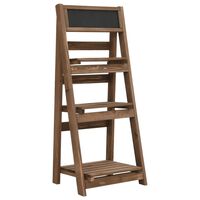 vidaXL 3-Tier Plant Stand with Blackboard 15.7"x11.8"x35.4" Solid Fir Wood