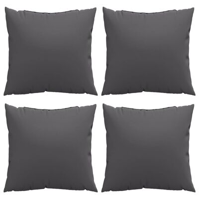 vidaXL Sofa Cushions 4 pcs Anthracite 15.7"x15.7" Fabric