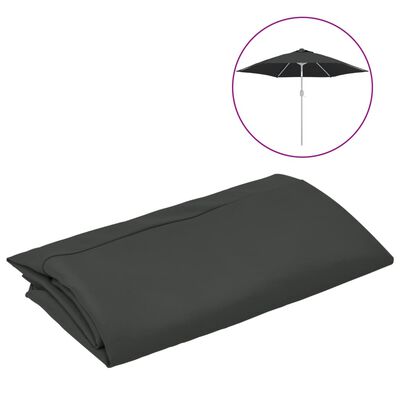 vidaXL Replacement Fabric for Outdoor Parasol Anthracite 118.1"