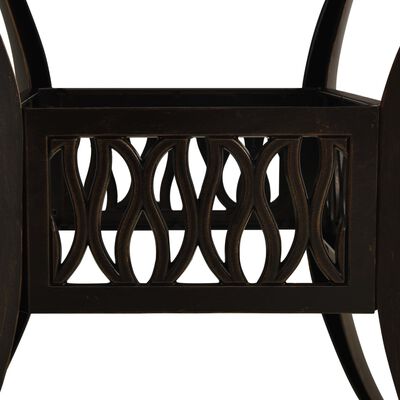 vidaXL 3 Piece Bistro Set Cast Aluminum Bronze