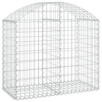 vidaXL Arched Gabion Basket 39.4"x19.7"x31.5"/39.4" Galvanized Iron