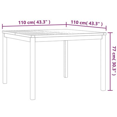 vidaXL 3 Piece Patio Dining Set Solid Wood Teak