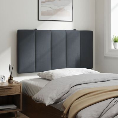 vidaXL Headboard Cushion Dark Gray 39.4" Velvet