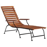 vidaXL Patio Deck Chair Solid Wood Acacia