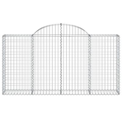 vidaXL Arched Gabion Baskets 10 pcs 78.7"x11.8"x39.4"/47.2" Galvanized Iron