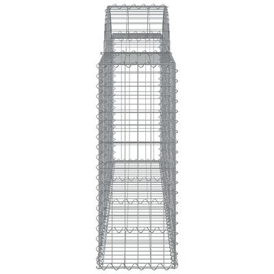 vidaXL Arched Gabion Baskets 50 pcs 78.7"x11.8"x31.5"/39.4" Galvanized Iron