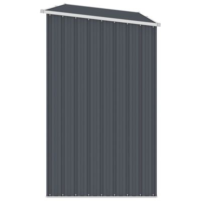 vidaXL Garden Firewood Shed Anthracite 96.5"x38.6"x62.6" Galvanized Steel