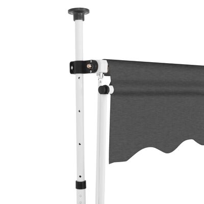 vidaXL Manual Retractable Awning 59" Anthracite