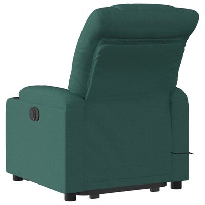 vidaXL Electric Stand up Massage Recliner Chair Dark Green Fabric