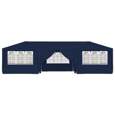 vidaXL Professional Party Tent with Side Walls 13.1'x29.5' Blue 0.3 oz/ft²