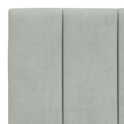 vidaXL Headboard Cushion Light Gray 39.4" Velvet