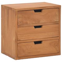 vidaXL Bedside Cabinet 15.7"x11.8"x15.7" Solid Teak Wood