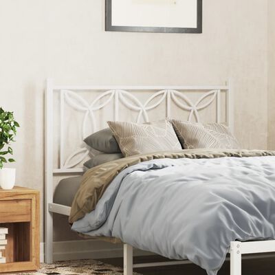 vidaXL Metal Headboard White 39.4"