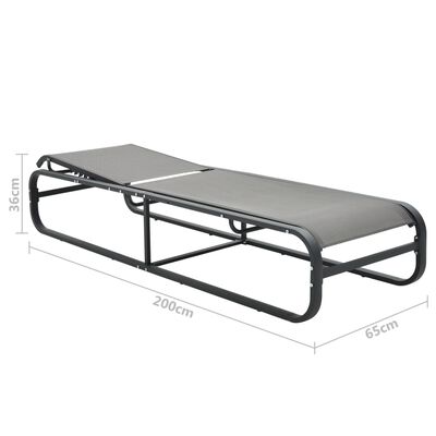 vidaXL Sun Lounger Aluminum and Textilene