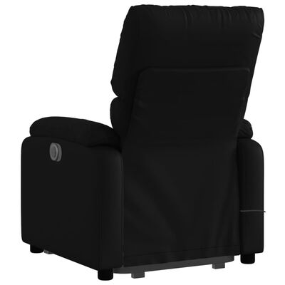 vidaXL Electric Stand up Massage Recliner Chair Black Faux Leather