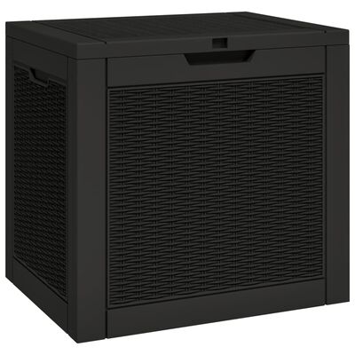 vidaXL Patio Storage Box Black 21.9"x16.9"x20.9" Polypropylene