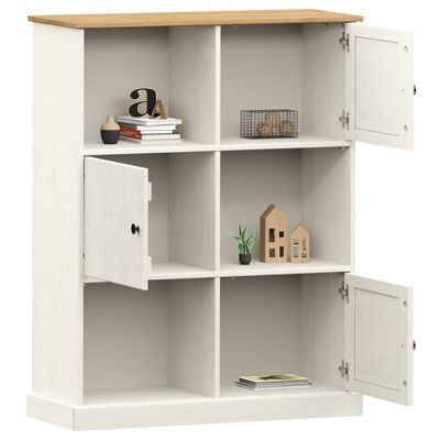 vidaXL Bookcase VIGO White 35.4"x13.8"x45.1" Solid Wood Pine