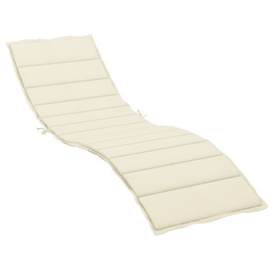 vidaXL Sun Lounger Cushion Cream 78.7"x27.6"x1.2" Oxford Fabric