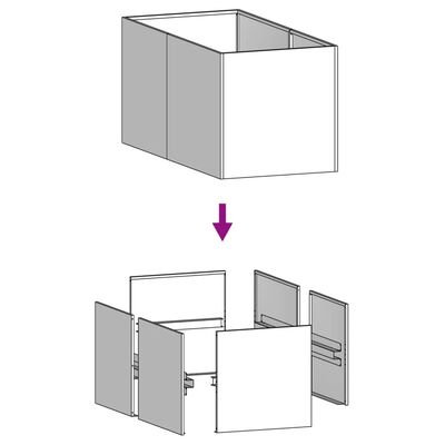 vidaXL Planter 31.5"x15.7"x15.7" Corten Steel