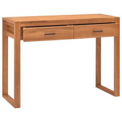 vidaXL Desk with 2 Drawers 39.4"x15.7"x29.5" Teak Wood