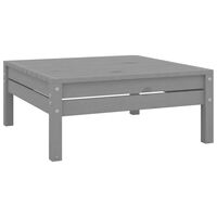 vidaXL Patio Footstool Gray Solid Wood Pine