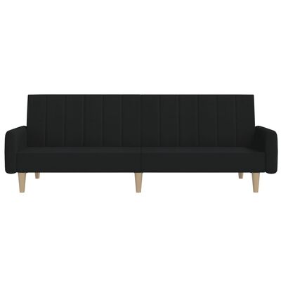 vidaXL 2-Seater Sofa Bed Black Fabric