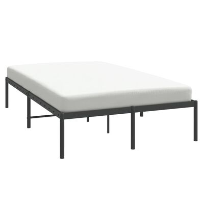 vidaXL Metal Bed Frame without Mattress Black 53.1"x74.8"