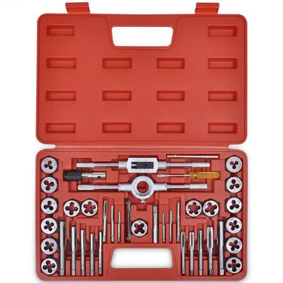 vidaXL 40 pcs Tap and Die Set