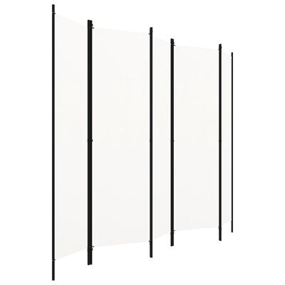 vidaXL 5-Panel Room Divider White 98.4"x70.9"