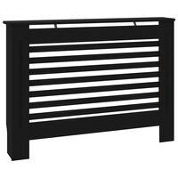 vidaXL Radiator Cover Black 44.1"x7.5"x32.1" MDF