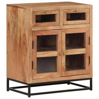 vidaXL Sideboard 23.6"x13.8"x27.6" Solid Acacia Wood