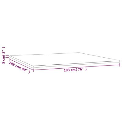 vidaXL Mattress Topper 76"x79.9"x2" King