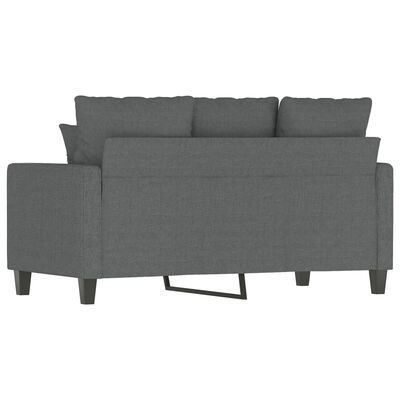 vidaXL 2-Seater Sofa Dark Gray 47.2" Fabric