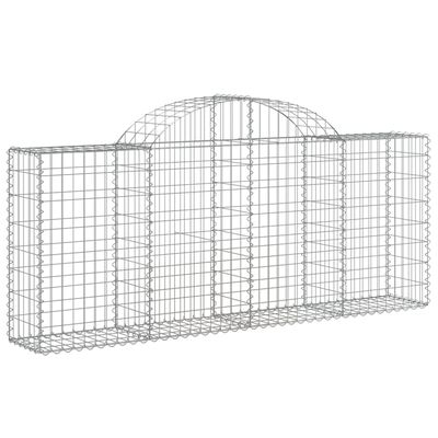 vidaXL Arched Gabion Baskets 25 pcs 78.7"x11.8"x31.5"/39.4" Galvanized Iron