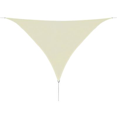 vidaXL Sunshade Sail HDPE Triangular 16.4'x16.4'x16.4' Cream