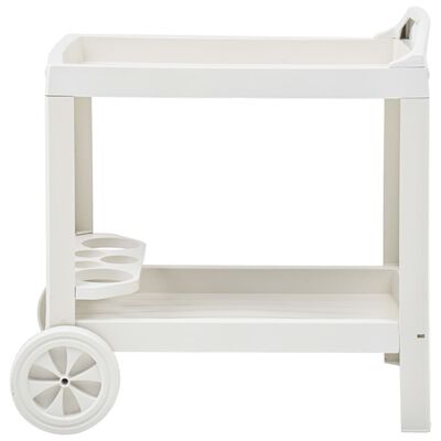 vidaXL Beverage Cart White 27.2"x20.9"x28.3" Plastic