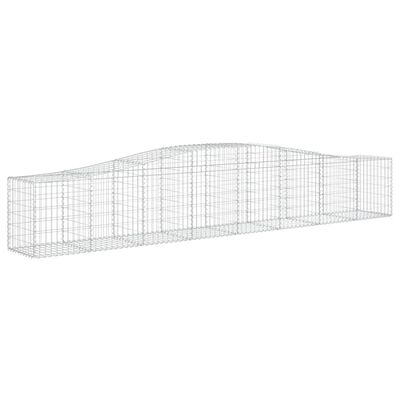 vidaXL Arched Gabion Basket 157.5"x19.7"x23.6"/31.5" Galvanized Iron