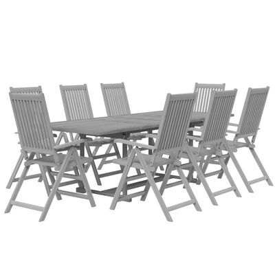 vidaXL 9 Piece Patio Dining Set Solid Wood Acacia