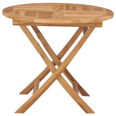 vidaXL Folding Patio Table 33.5"x29.9" Solid Teak Wood