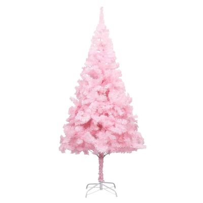 vidaXL Artificial Pre-lit Christmas Tree with Ball Set Pink 82.7" PVC